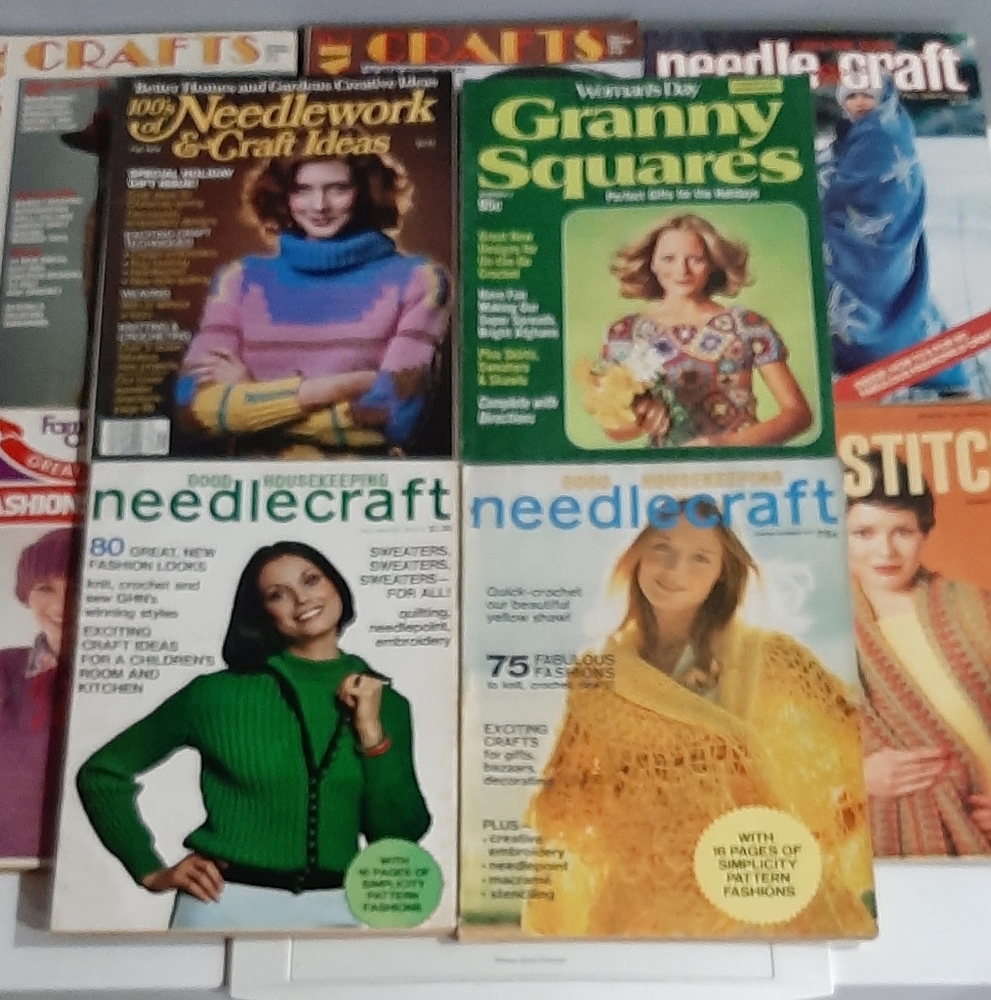 10 1970's Needlework Craft Magazines Good Housekeeping Woman's Day American Home
